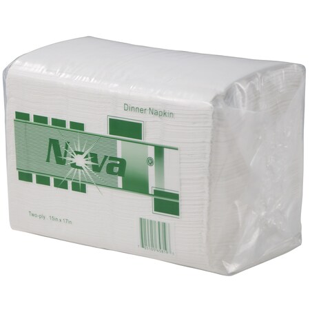 Nova Dinner Napkin, Brick Pack, 2 Ply, Wht, PK20 NOVA 3000A